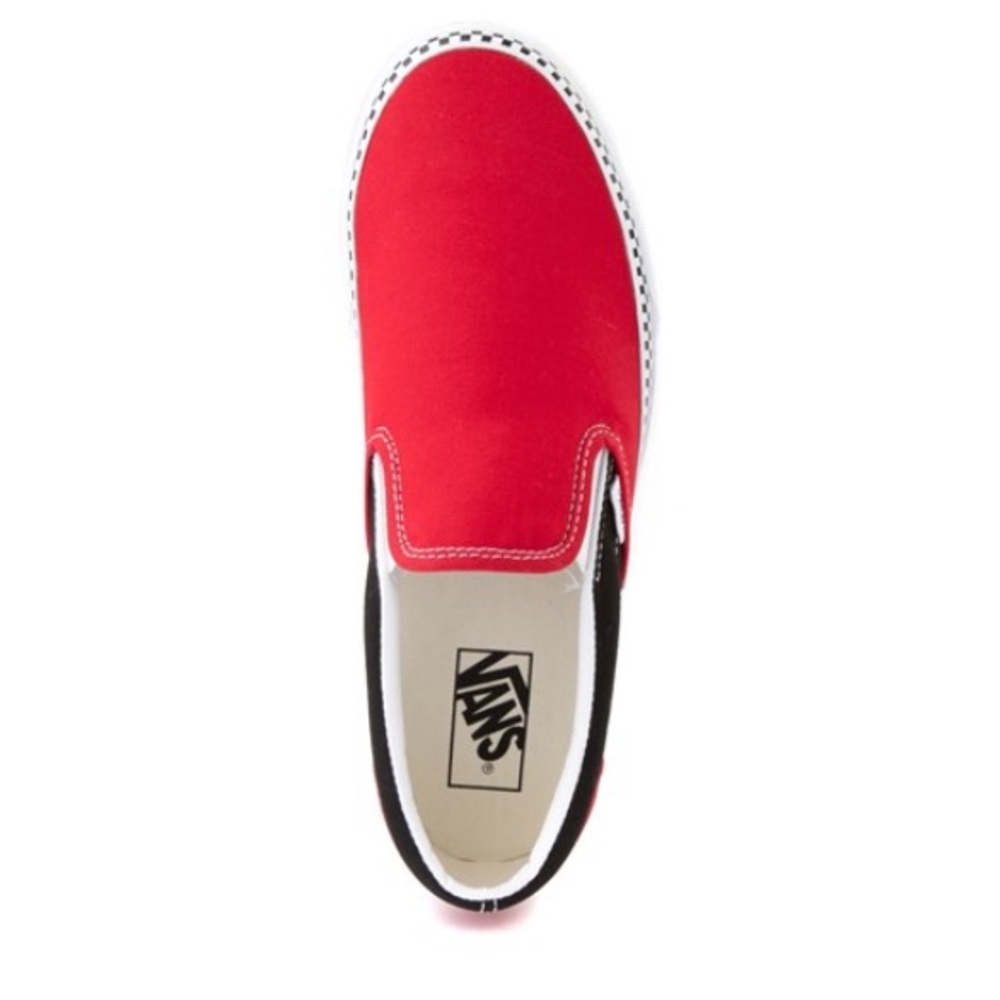 Red/Black Slip On Vans